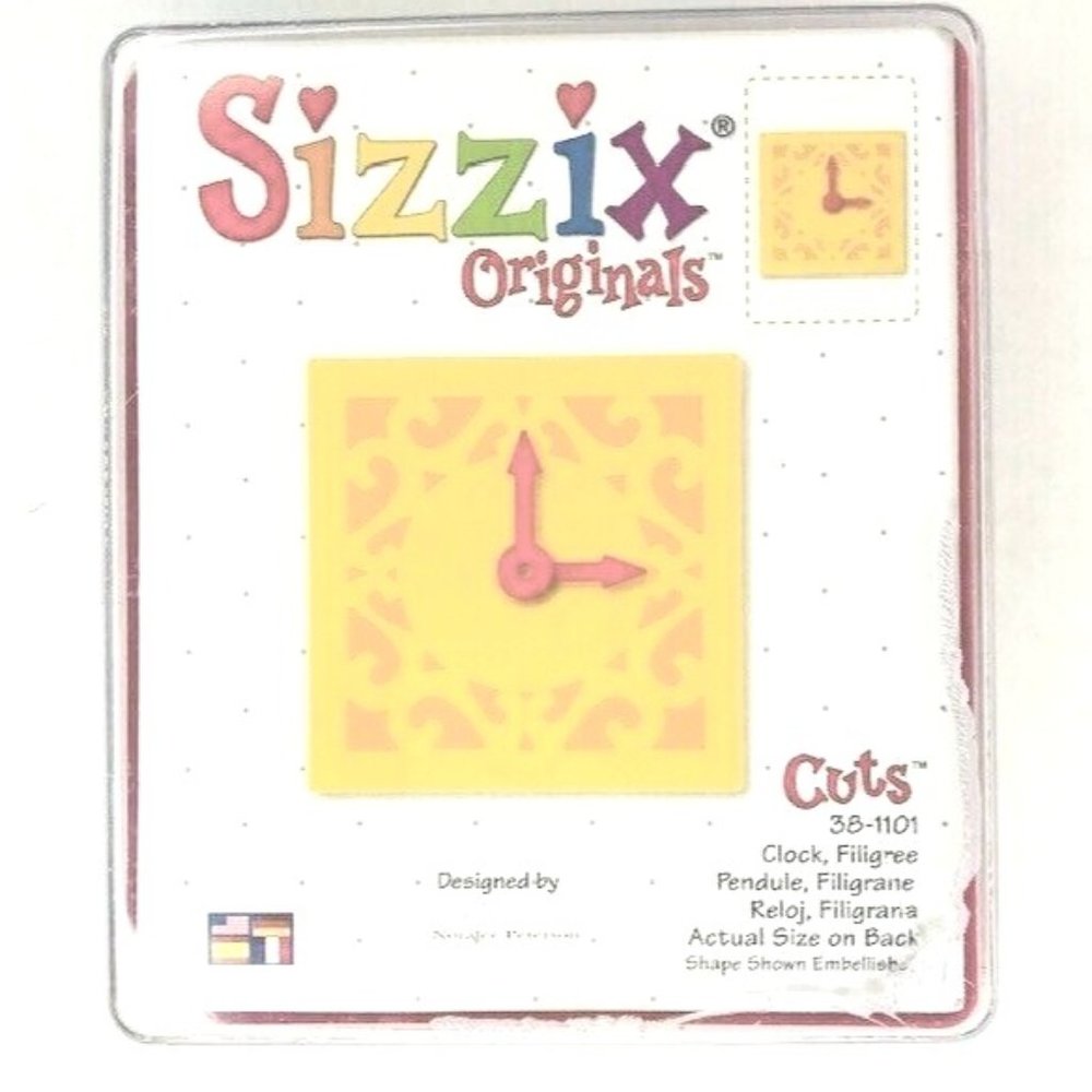 Sizzix Originals Red Die Provo Craft Ellison in Orig Case 38-1101 Clock, Fillgre